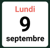 Lundi 9 septembre