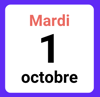 Mardi 1 octobre